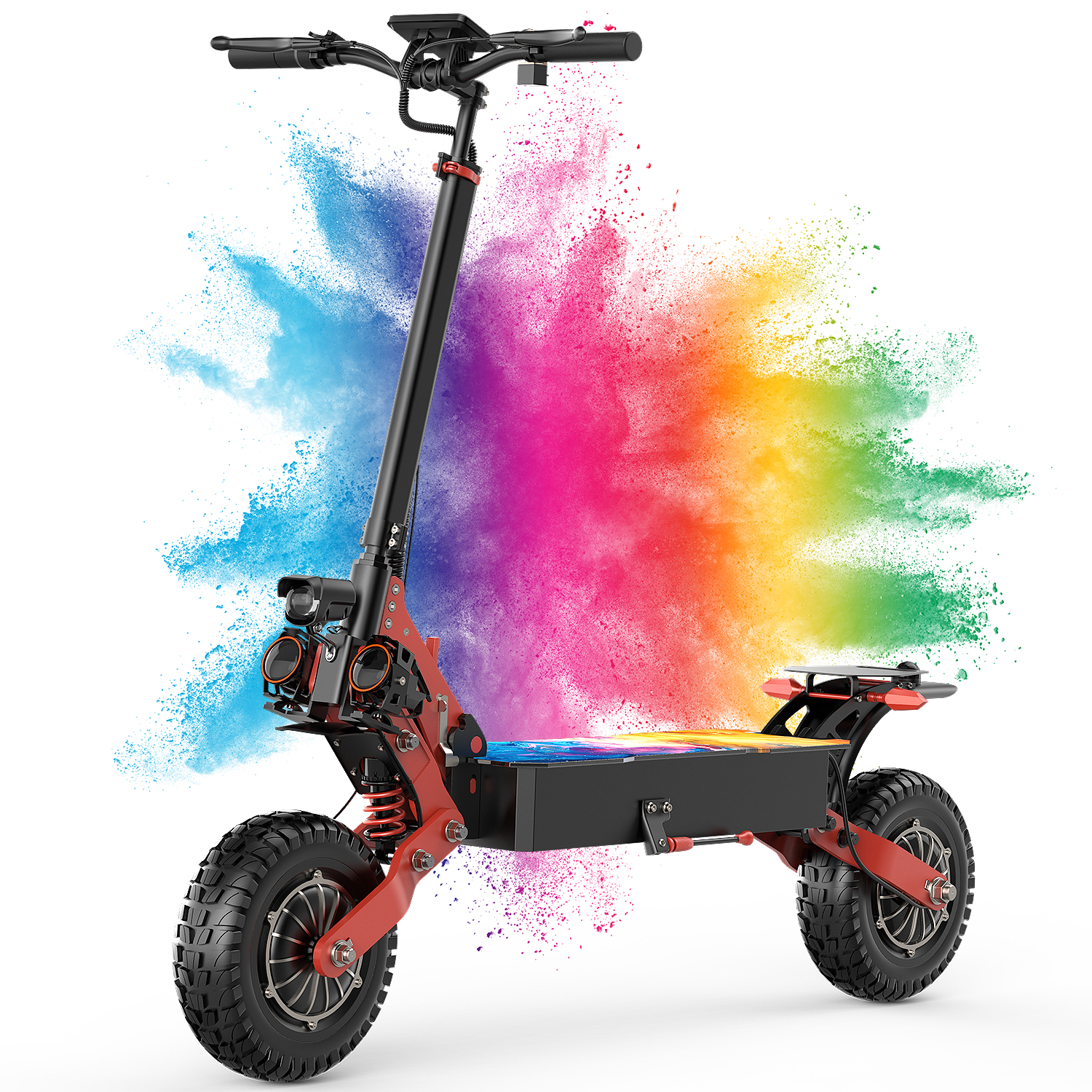 thumbnail video image 2 of MISODO K6/K6 Pro Electric Scooter, 1000W/2000W Dual Motor, 11" Off-Road Tires Sports E-scooter for Heavy Adults, 35/45mph Fast E Scooter,48V 15A Battery,40Miles Range, Dual Disc Brake, 350LBS, 2 of 10