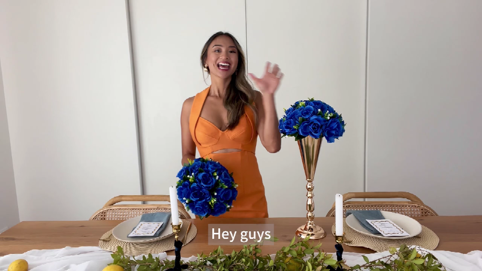 thumbnail video image 2 of Flower Ball Centerpieces for Table 10 Pack Royal Blue Roses Artificial Floral Arrangement for Wedding Party Decor, 2 of 10