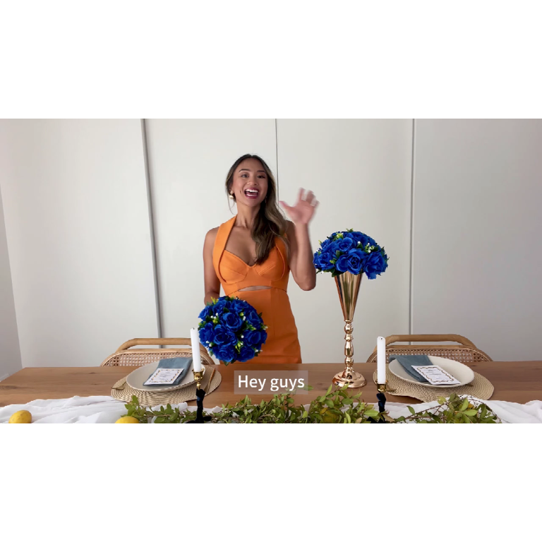 Silk Flower Balls for Centerpieces 10 Pack Royal Blue & White Roses Artificial Floral Arrangement for Wedding Party Decor