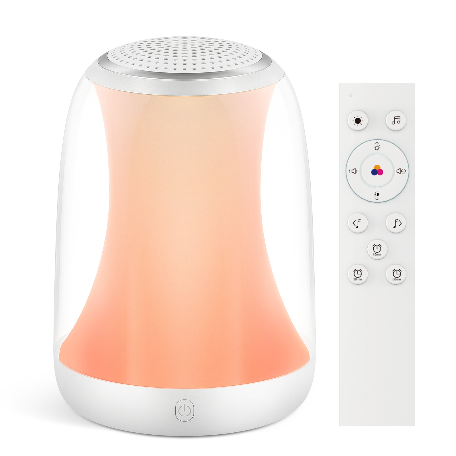 thumbnail video image 2 of Hotmoon Baby Nursery Night Light Sleep Sound Machine, 27 Soothing Sounds, 8 Color-Changing, RF Remote Control, Timer, Child Nursing, Toddler Soothing, 2 of 9