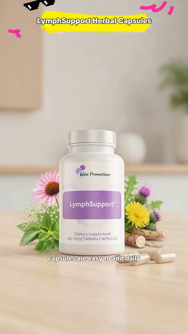thumbnail video image 2 of LymphSupport Herbal Supplement for Lymphatic System, 60 Vegetarian Capsules, Immune & Detox Formula, 2 of 9