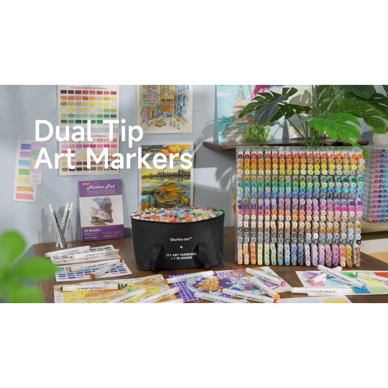 Marker Pad Art Shuttle Markers Shuttle Art 172 Colour Drawing Set