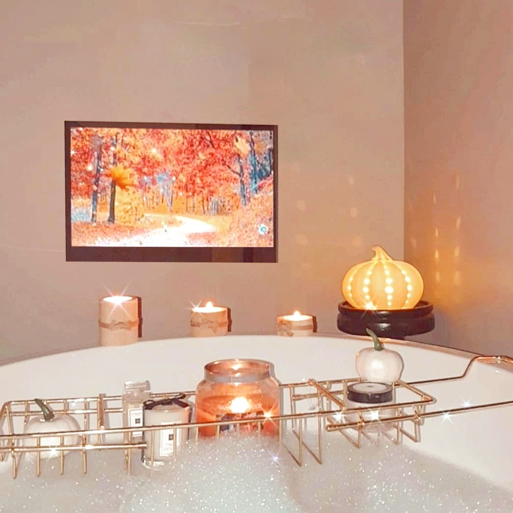 thumbnail video image 2 of Elecsung 32 inches Smart Android Mirror LED TV Bathroom Shower Bluetooth Waterproof Wifi Television 1080P New, 2 of 10