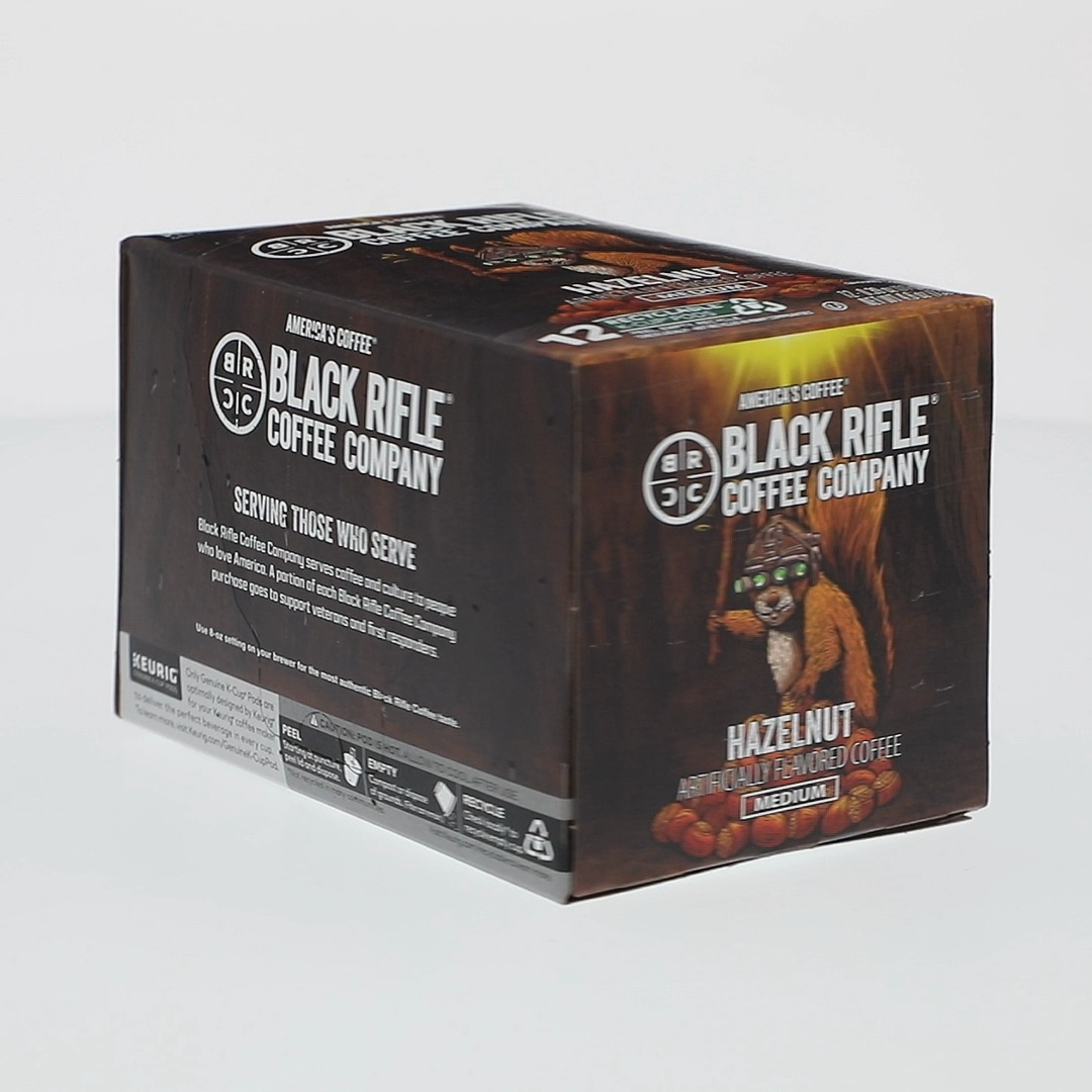 Black Rifle Coffee Company Hazelnut K-Cups Pods, Medium Roast, 12