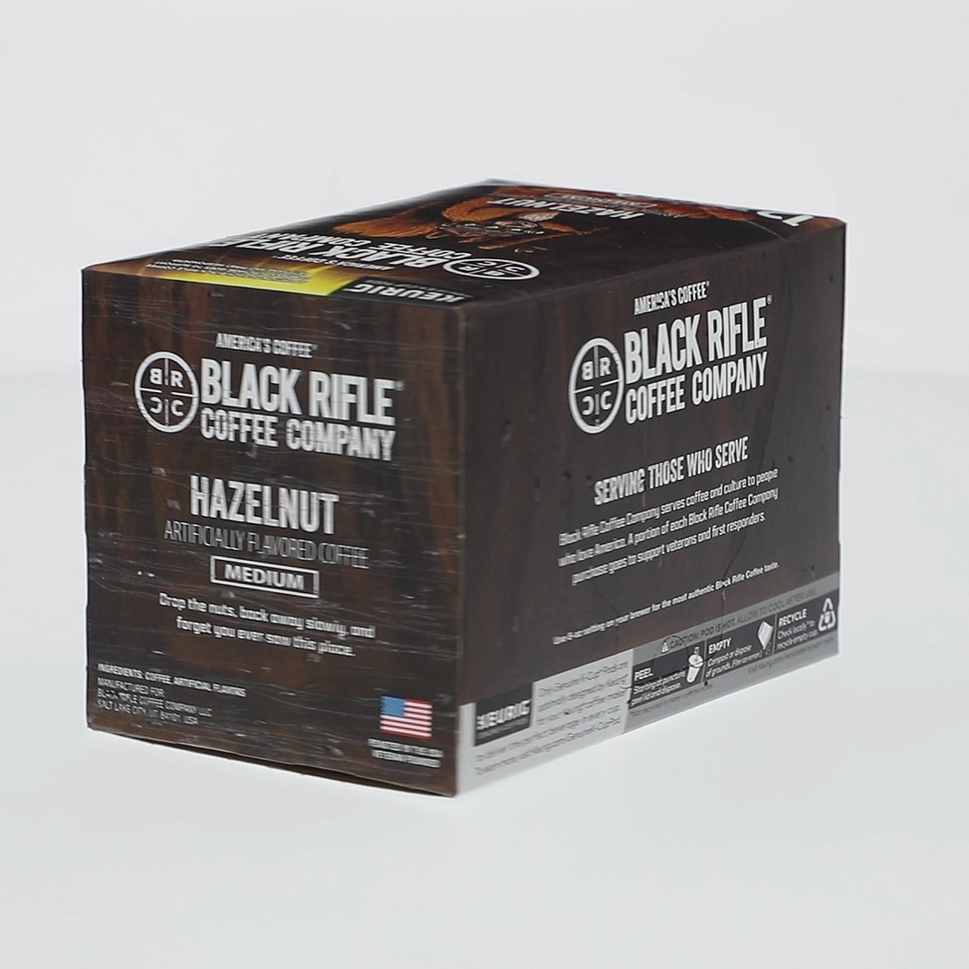 Black Rifle Coffee Company Hazelnut K-Cups Pods, Medium Roast, 12