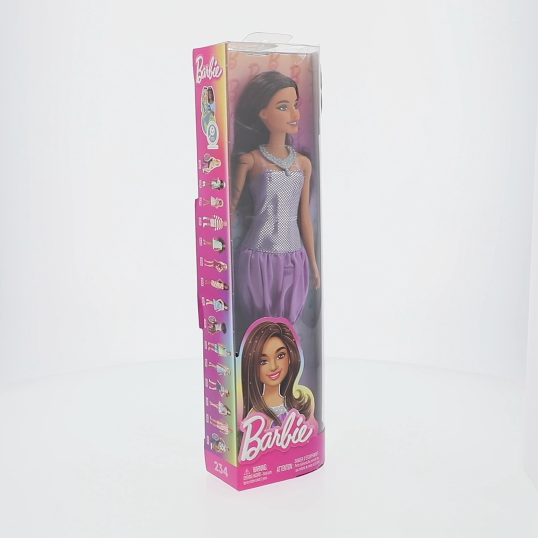Barbie, Fashionistas Doll #234, Sequined Purple Dress, Brown Hair -  Walmart.com