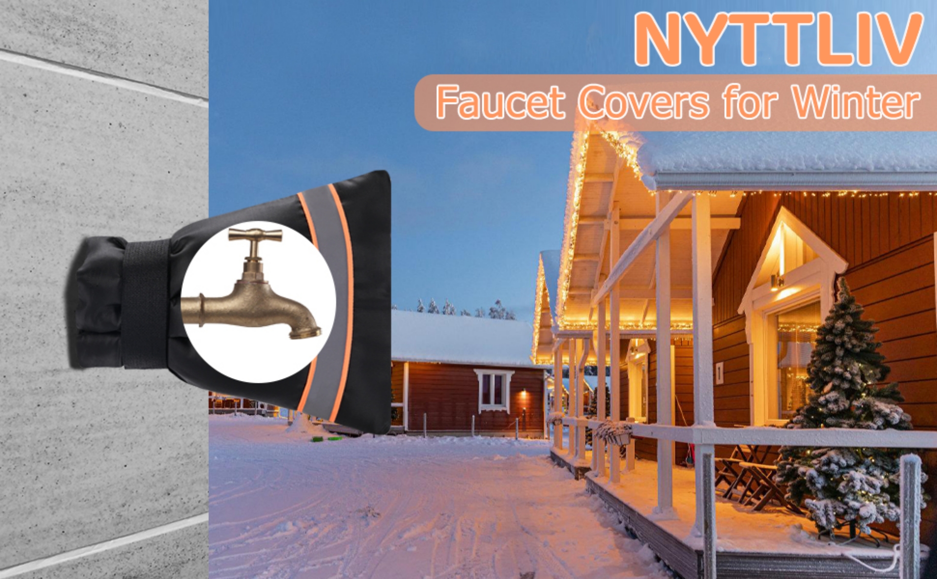 thumbnail video image 2 of Outdoor Faucet Cover Socks 5.9" W x 7.7" H for Winter Freeze Protection, Outdoor Tap Cover, Faucet Covers for Outside, Reusable Outdoor Yard Spigot Cover, Antifreeze Water Insulated - 3 Piece, 2 of 7