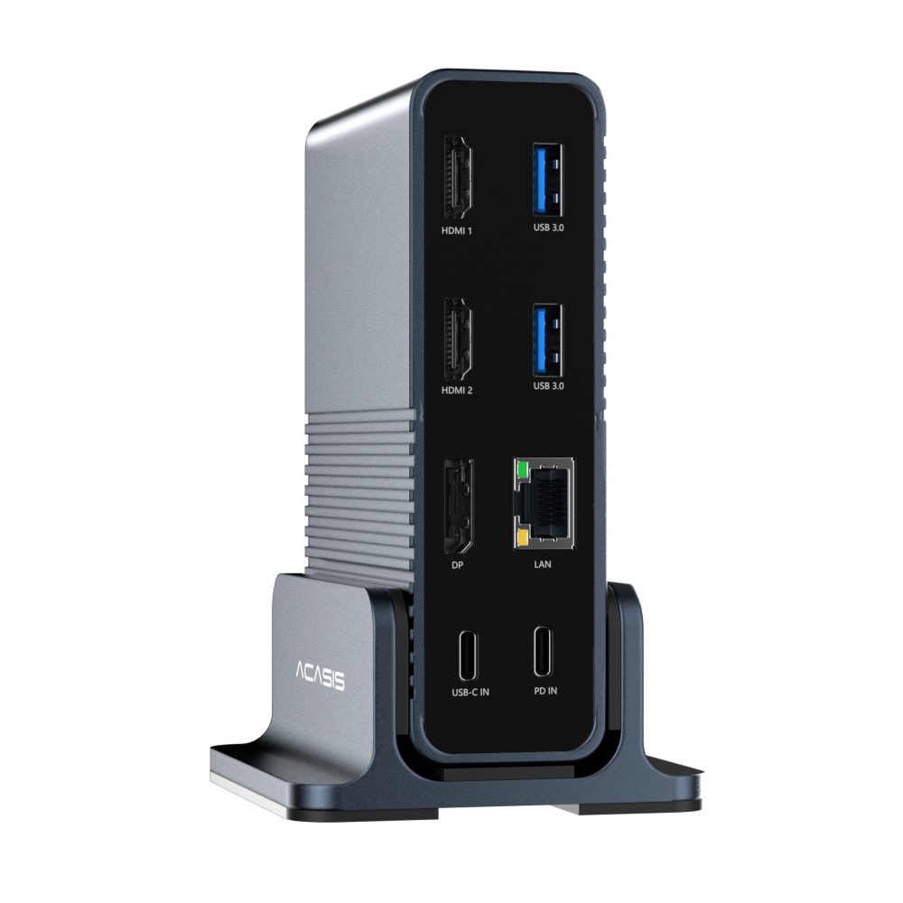 ACASIS USB C ドッキングステーション 15-in-1 Acasis 15-in-1 4K 60Hz USB C Desktop Docking Station for