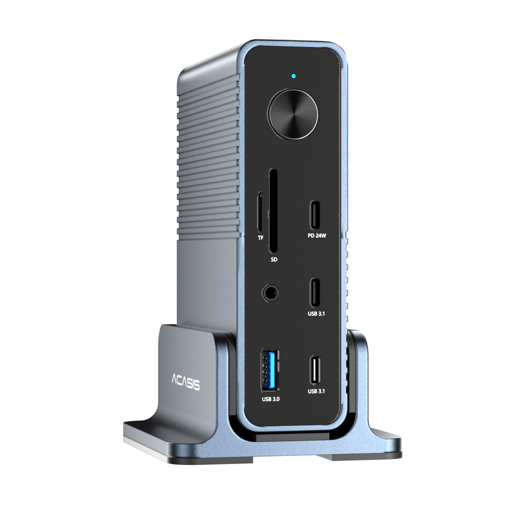 ACASIS USB C ドッキングステーション 15-in-1 Acasis 15-in-1 4K 60Hz USB C Desktop Docking Station for