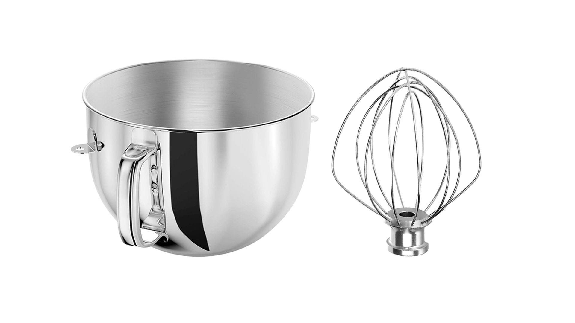 thumbnail video image 2 of 6QT Stainless Steel Bowl & 6-Wire Whip Set for KitchenAid 6 Qt Bowl-Lift Mixers, Compatible with Professional 600, Pro 5 Plus, KP26, KV25, K5, KG25, KT26, KD26, KL26 – Heavy Duty & Dishwasher Safe, 2 of 10