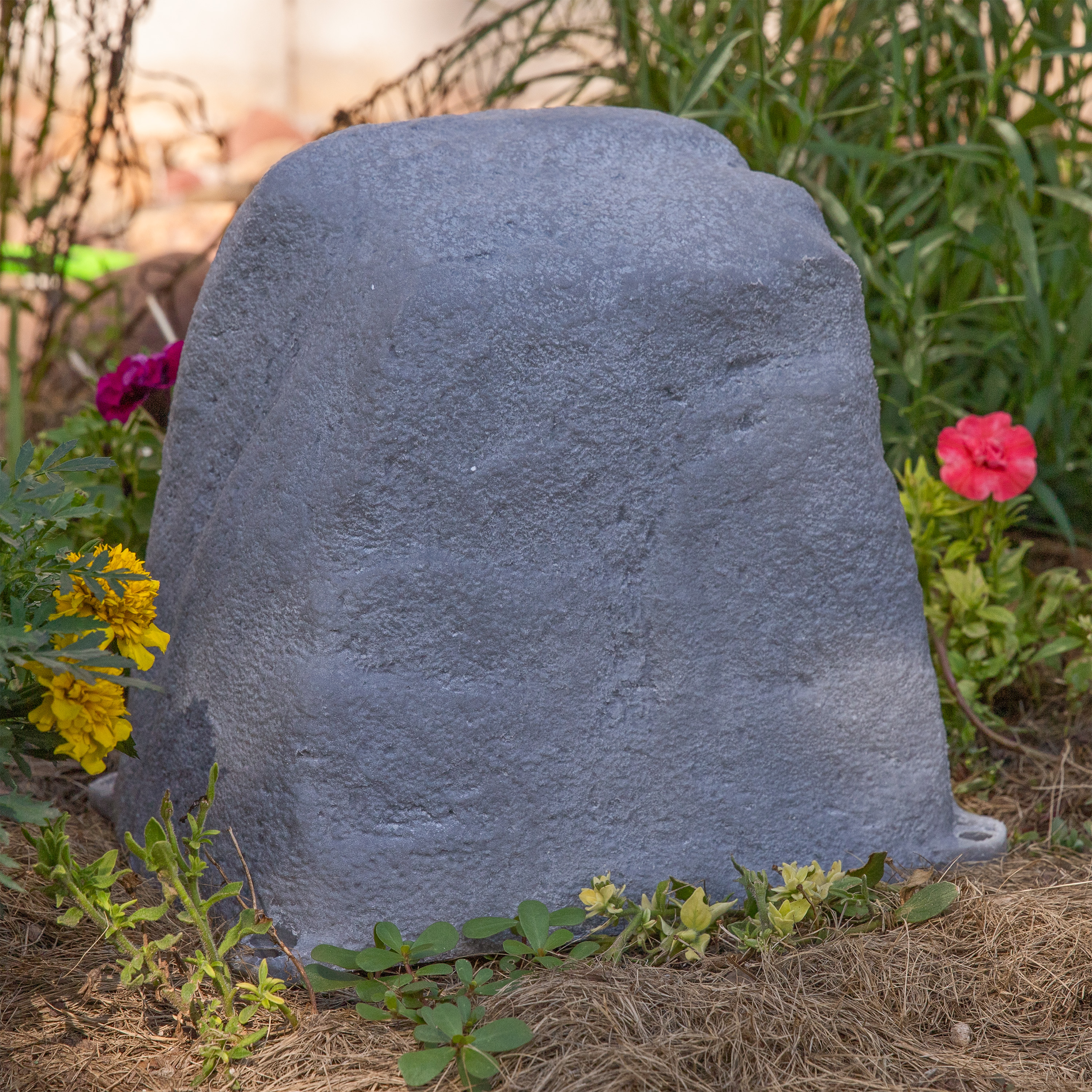 thumbnail video image 2 of Sunnydaze 21.5" Brown Polyresin Faux Landscape Rock Cover with Metal Stakes, 2 of 18