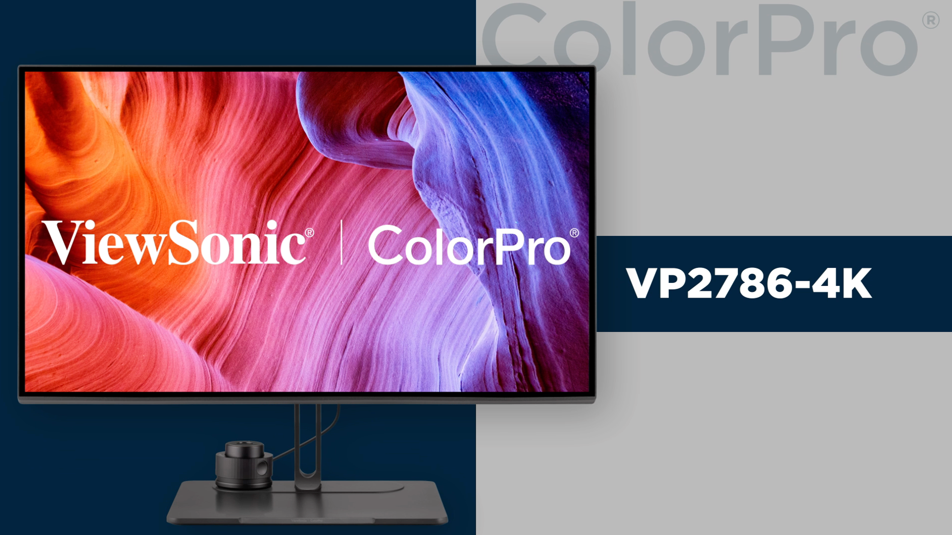 thumbnail video image 2 of ViewSonic IPS Monitor VP2768A-4K 27" Thin-Bezel 4K UHD sRGB ColorPro™ with 90W USB C, 2 of 10