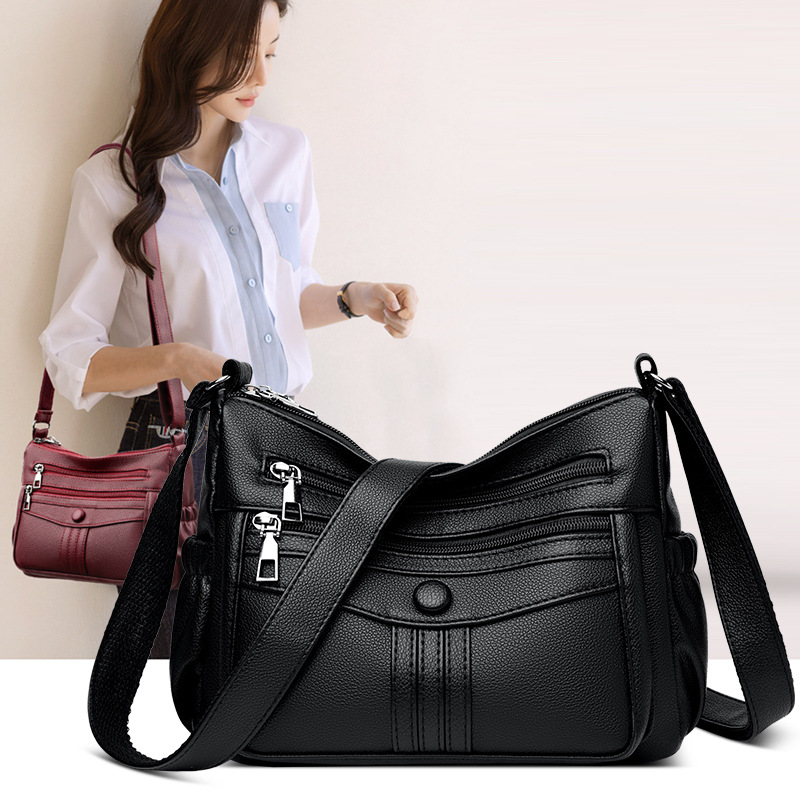 thumbnail video image 2 of Sunyuer Crossbody Bags For Women Pocketbooks Soft PU Leather Purses and Handbags Multi Pocket Shoulder Bag, 2 of 7