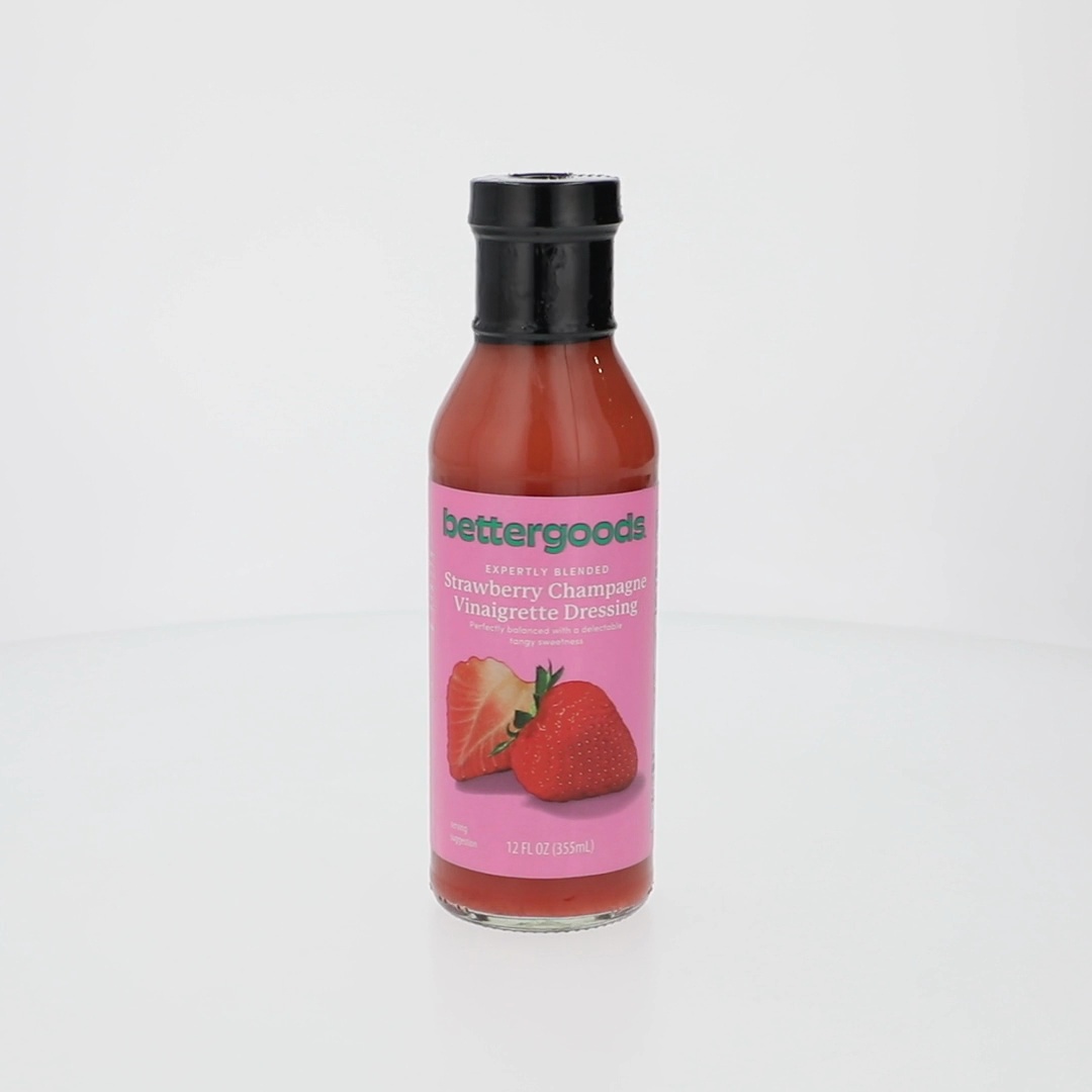 bettergoods Strawberry Champagne Vinaigrette Dressing 12 fl oz for Salad, Fruit, and Gourmet Meals