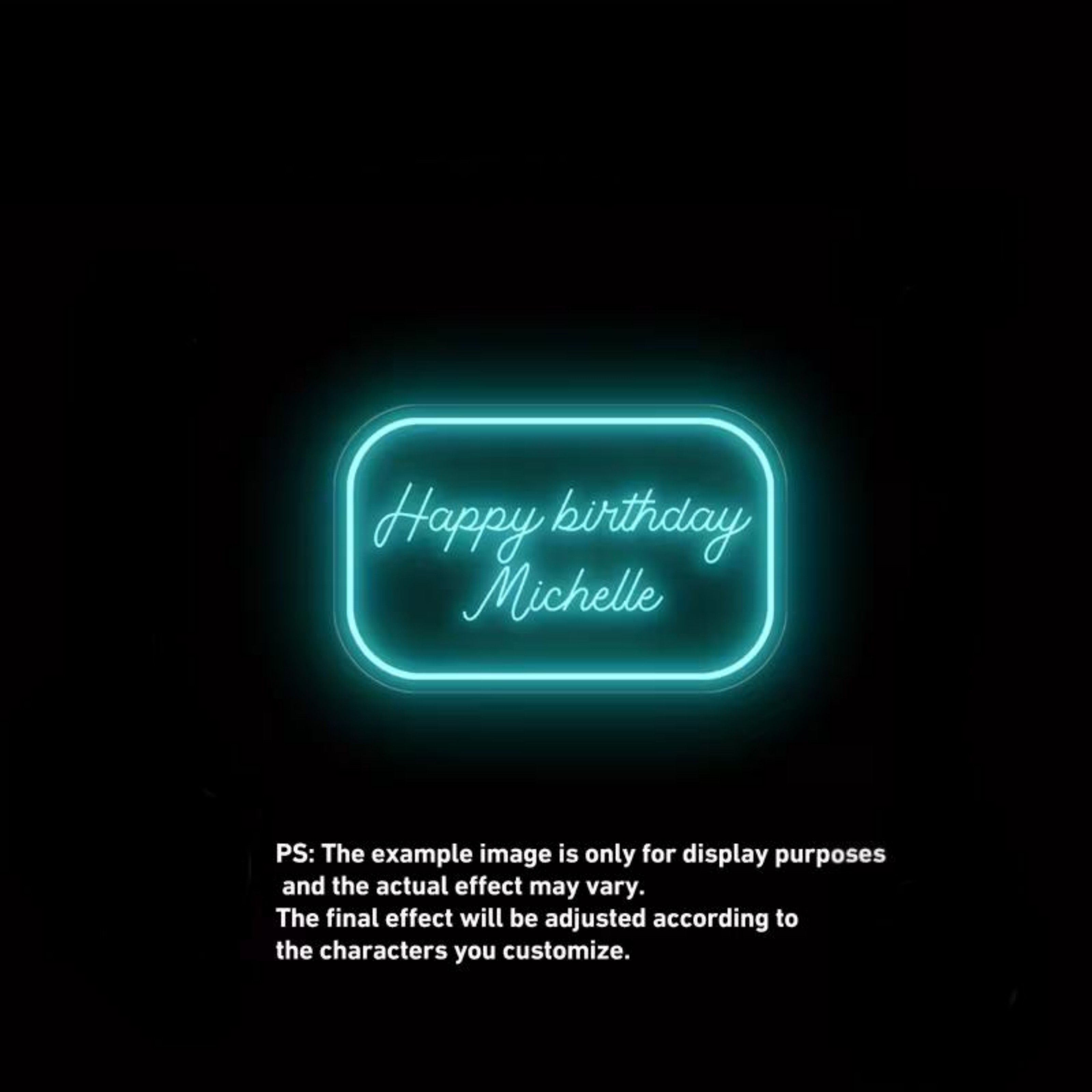 thumbnail video image 2 of UPONRAY Rectangular Custom Neon Signs, Usb Powered with Adjustable Brightness Wall Decor for Gifts, Lemon Yellow, 16 inch, 2 of 8