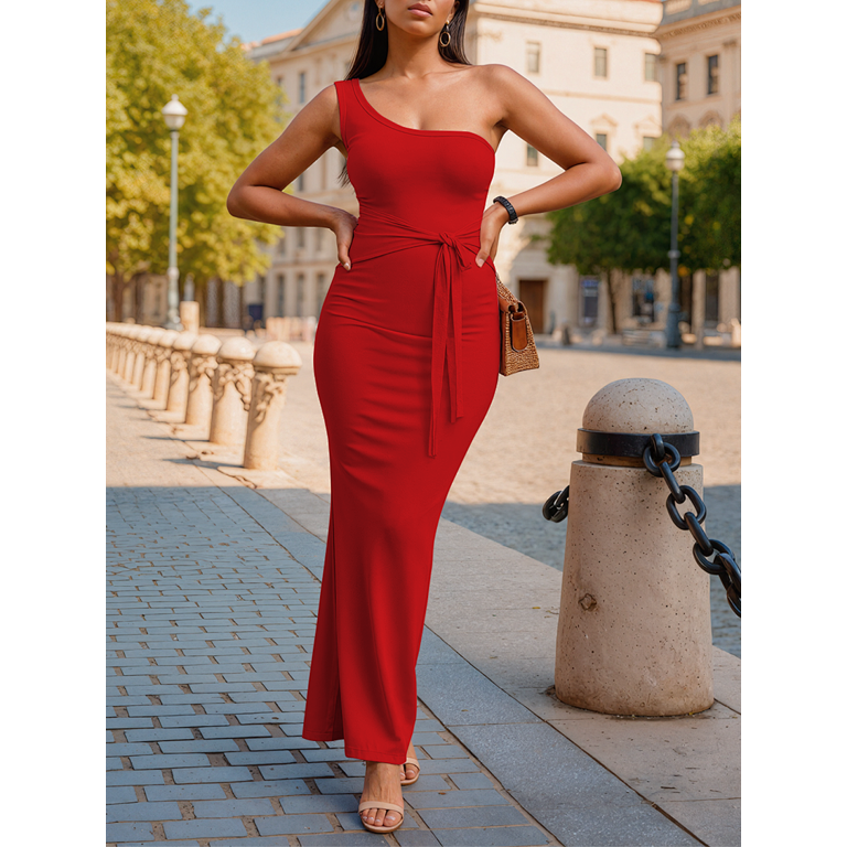 maxi sexy dress sleeveless Elegant Yellow Curvy Long Dress Women's Sexy Sleeveless Ruched Ribbon  Backless Party Evening Tight Maxi Dresses Female Summer