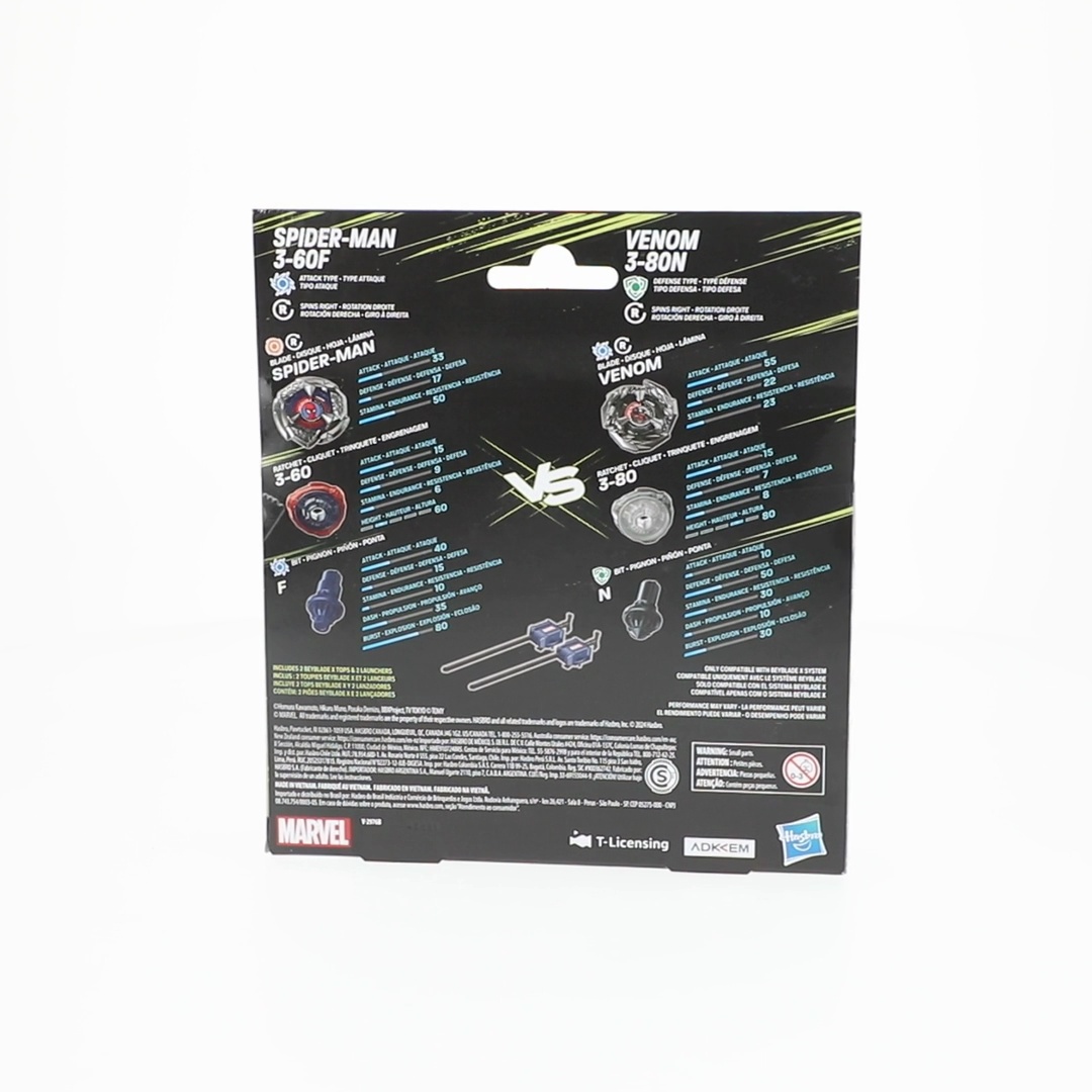 Free Shipping! Beyblade Beyblade X Marvel Collab Spider-Man 3-60F