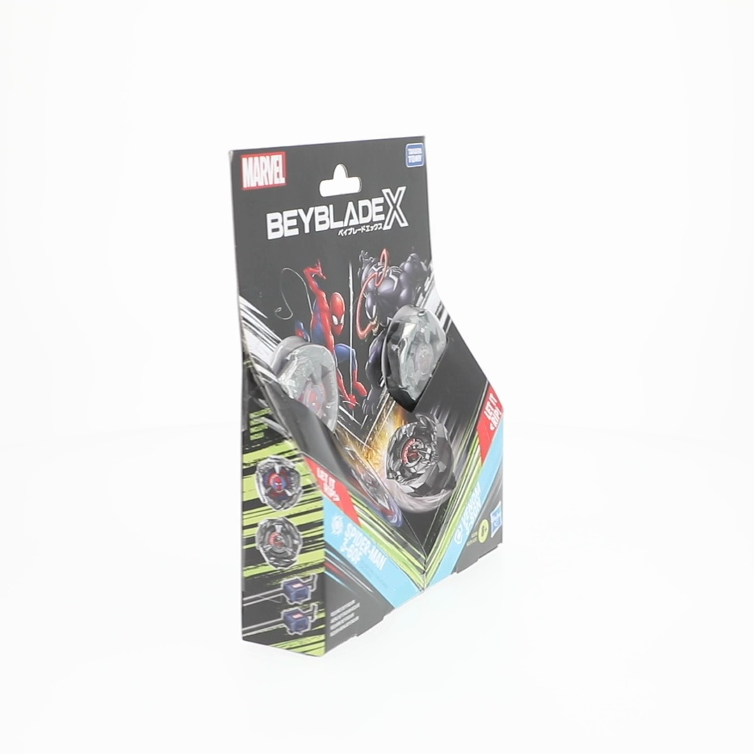 Beyblade X Marvel Collab Spider-Man 3-60F Vs. Venom 3-80N