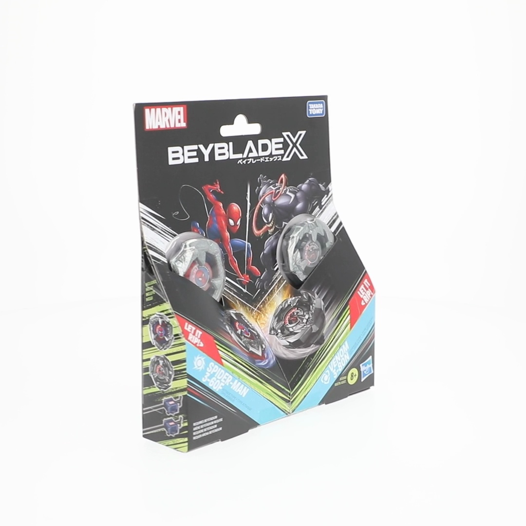 Free Shipping! Beyblade Beyblade X Marvel Collab Spider-Man 3-60F