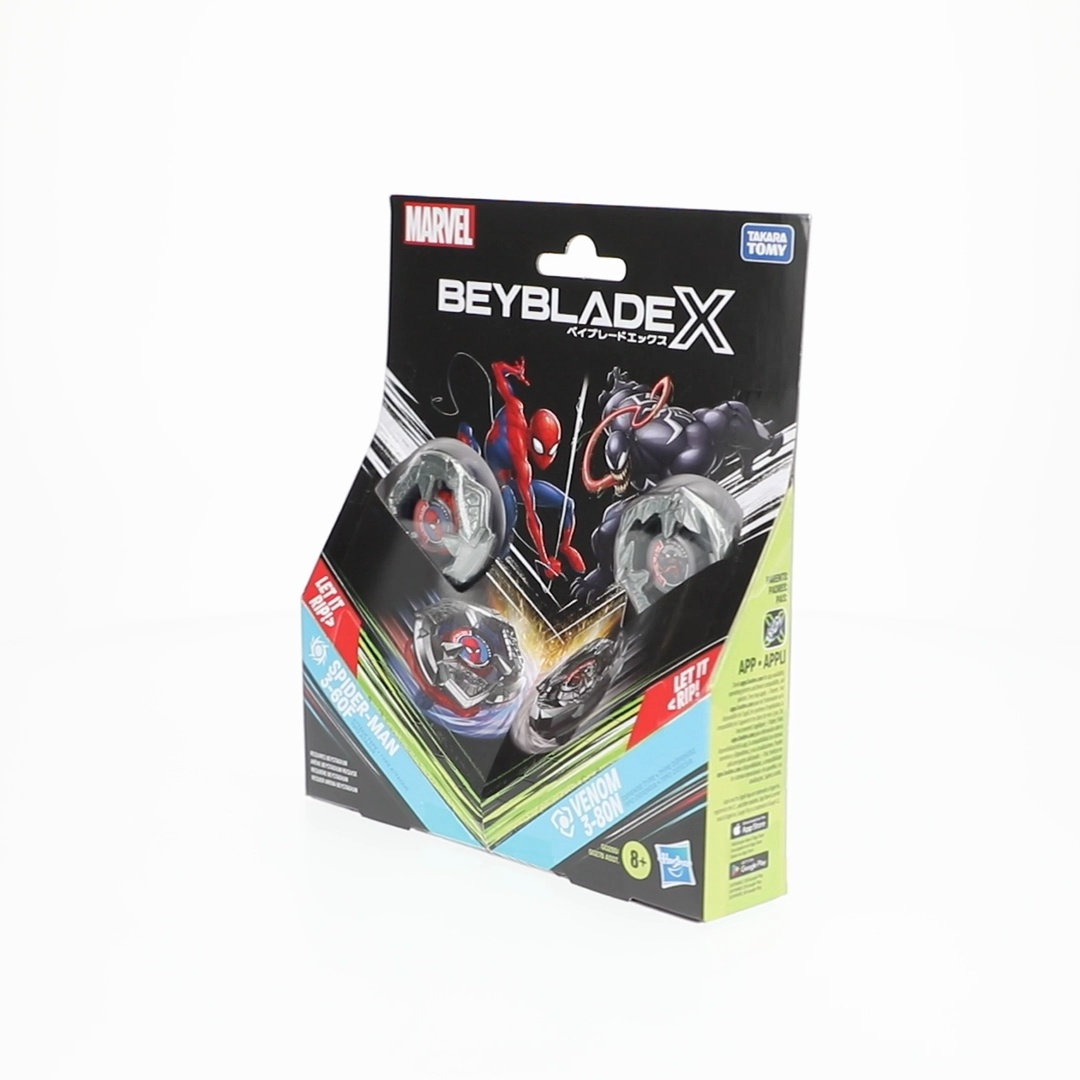Free Shipping! Beyblade Beyblade X Marvel Collab Spider-Man 3-60F