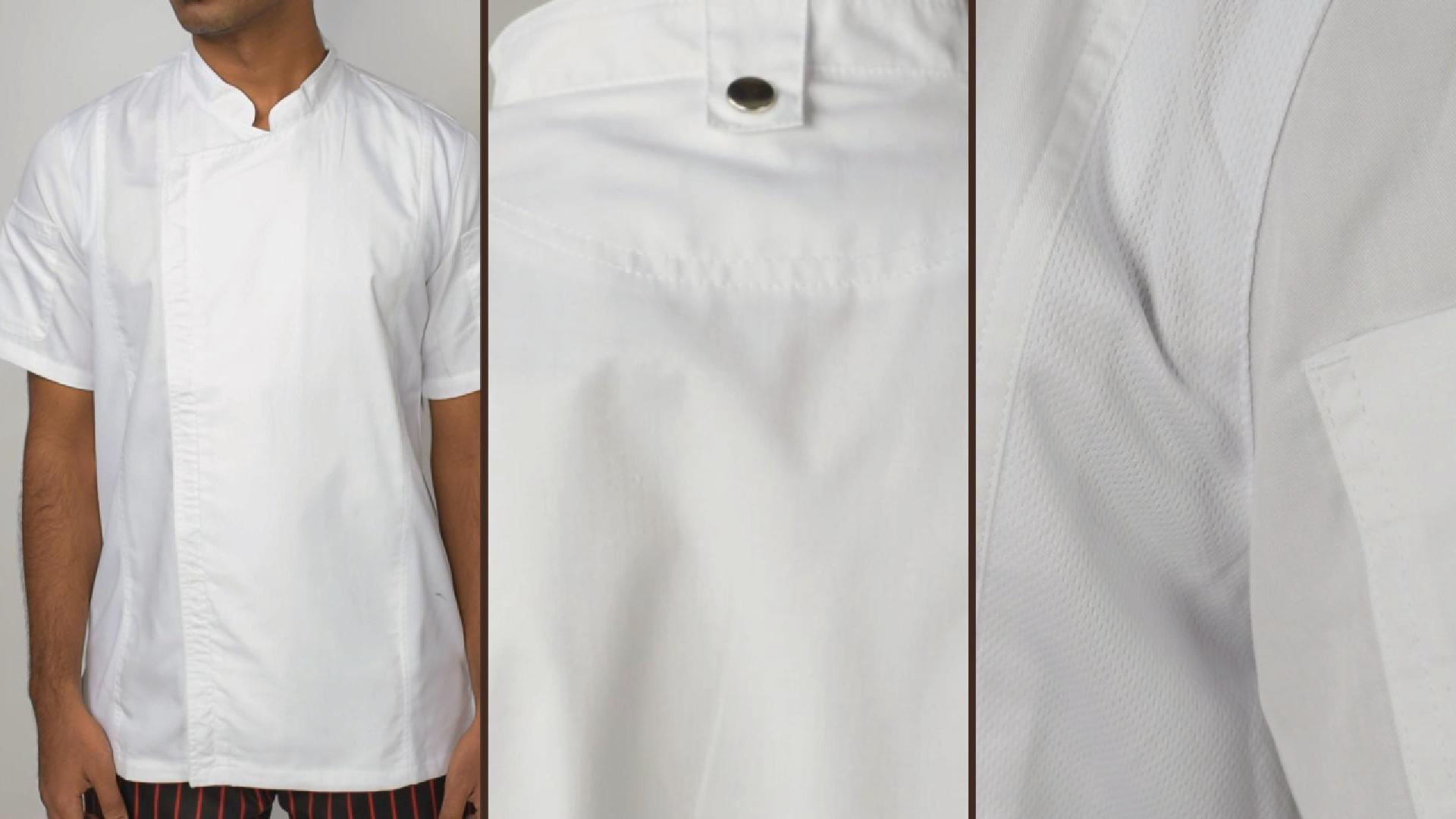 thumbnail video image 2 of Chef Code Zip Front Cool Breeze Chef Coat, 2 of 5