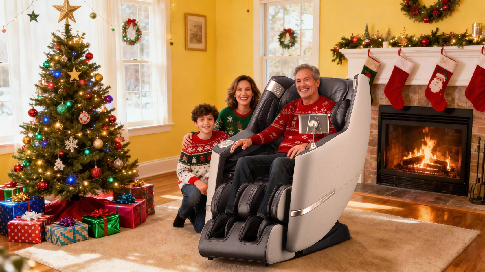 thumbnail video image 2 of 4D Massage Chair Full Body Zero Gravity, Massage Chairs and Recliners with Heated, SL Track, Bluetooth, APP Controller(Beige), 2 of 13