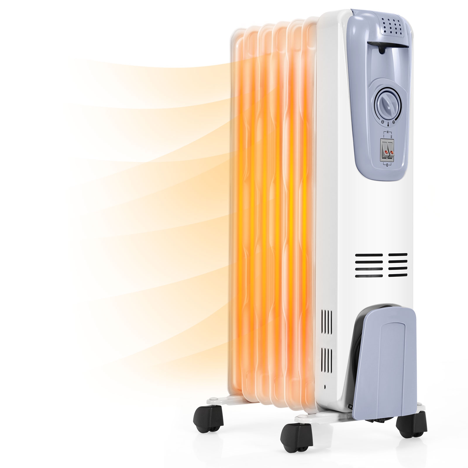 thumbnail video image 2 of 1500W Electric Space Heater with Adjustable Thermostat, 2 of 8