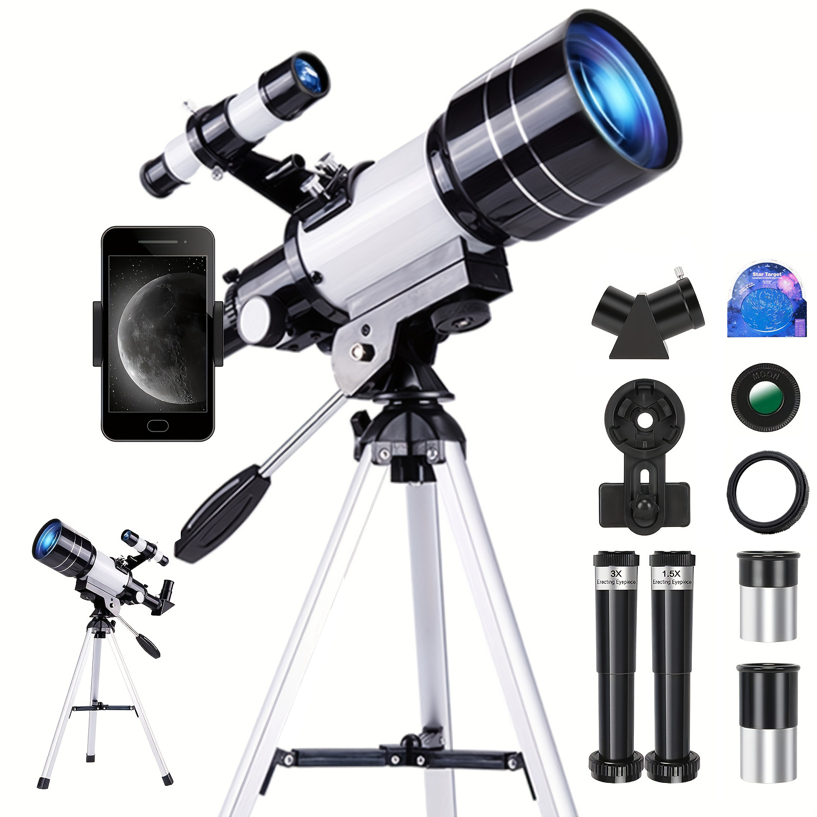 Mapskey 150x Telescope, 70mm Aperture , High Magnification