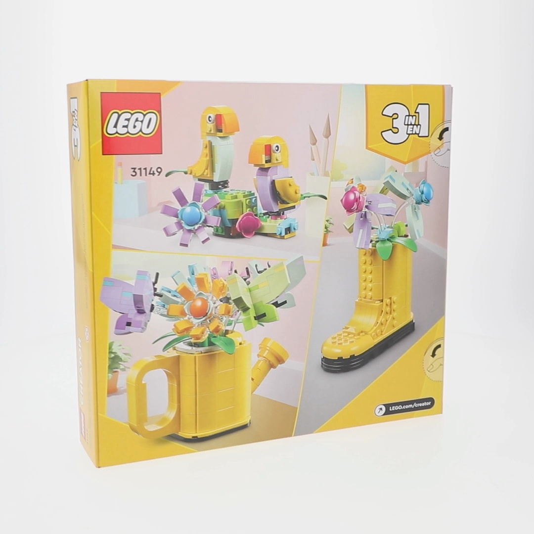 LEGO, Creator 3 in 1 Flowers in Watering Can Set, 31149, Nature