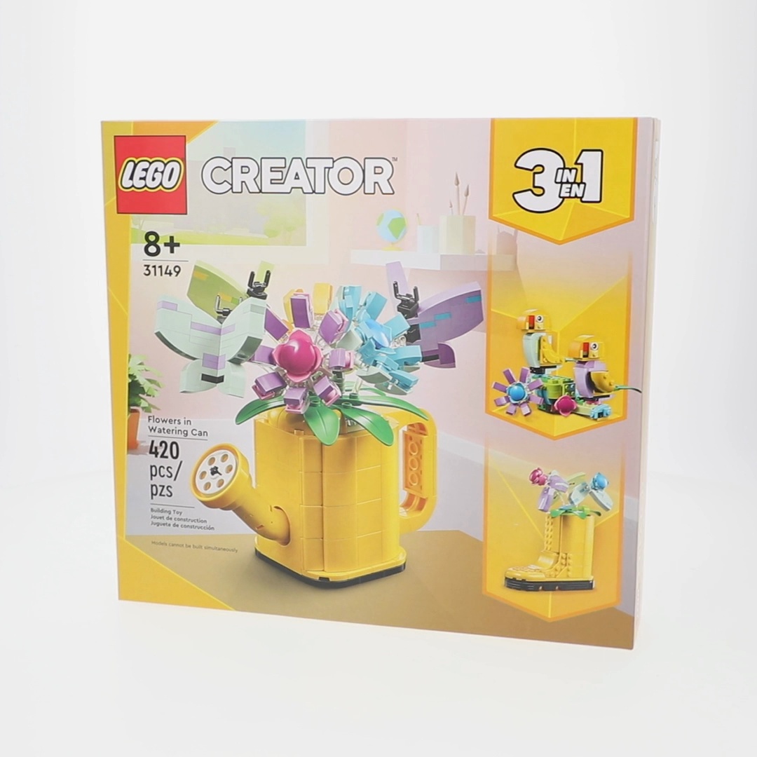 LEGO, Creator 3 in 1 Flowers in Watering Can Set, 31149, Nature