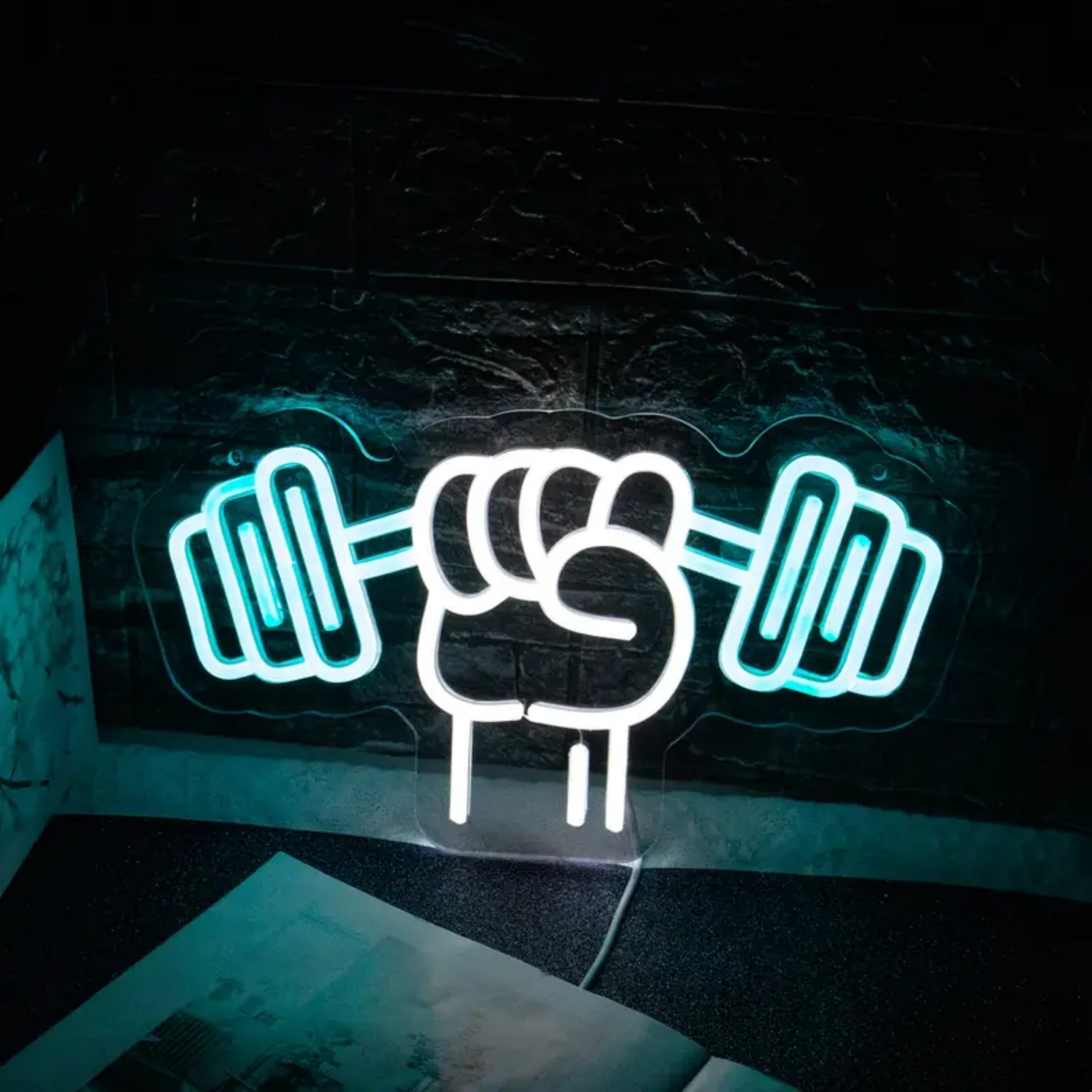 thumbnail video image 2 of UPONRAY Weightlifting Neon Signs, 13.7"*6.9" Dimmable & USB-Powered LED Neon Light, Stylish Wall Decor for Gym, Fitness Center, Home, Bar, Man Cave, 2 of 6
