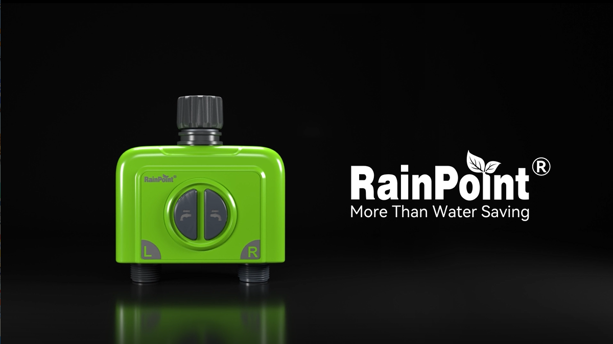 thumbnail video image 2 of RainPoint 2-Zone WiFi Sprinkler Timer, Smart Water Hose Timer with Gateway, APP Remote Watering Control for Outdoor Yard Garden Lawn, HTV245, 2 of 9
