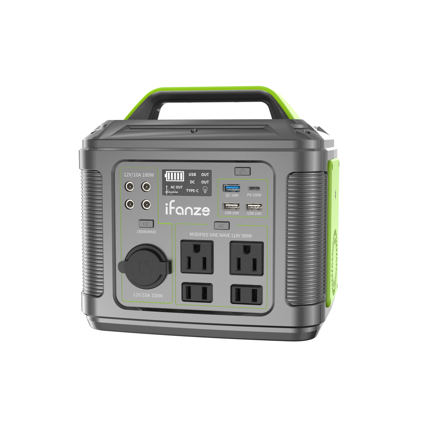iFanze 300W Portable Power Station, 80000mAh Solar Generator