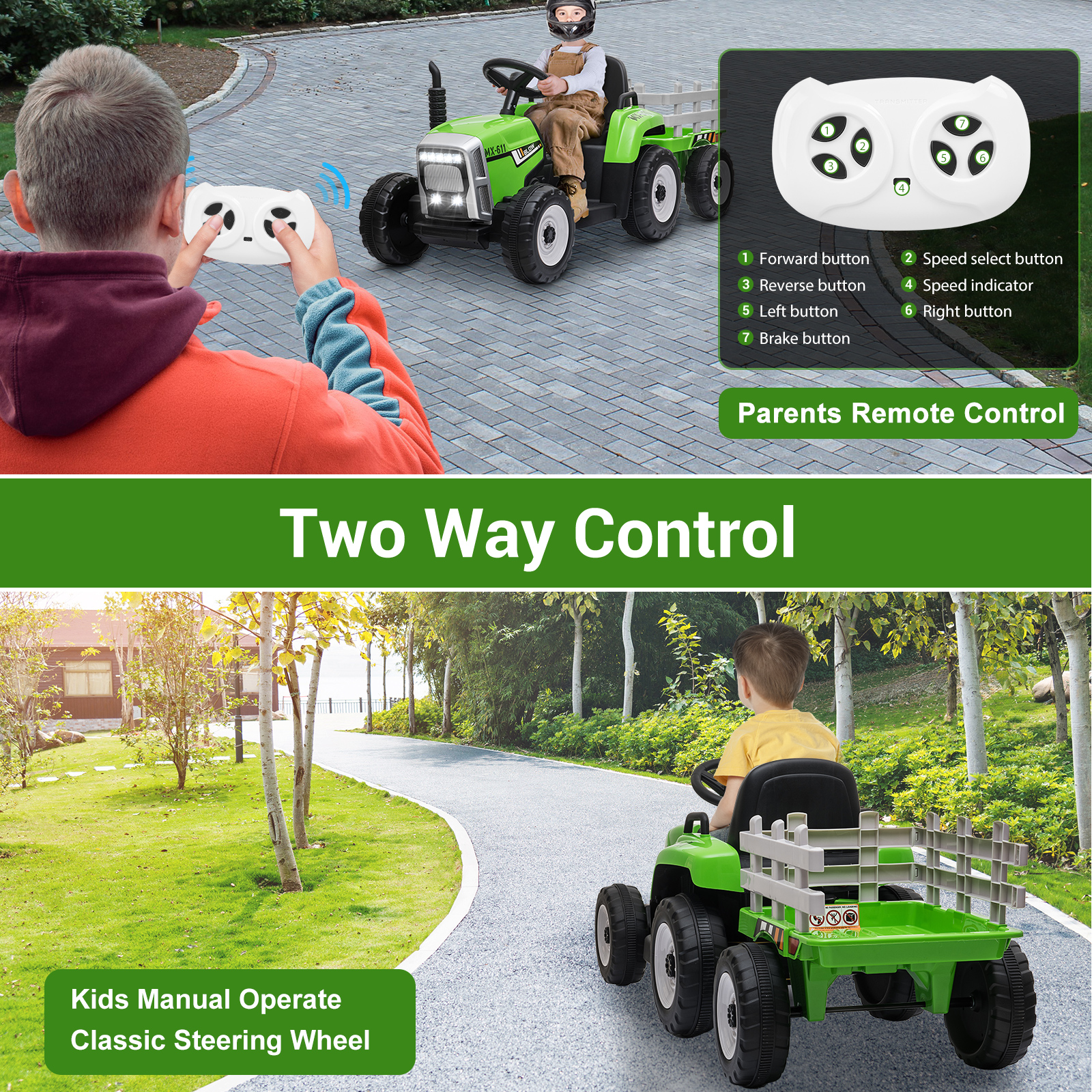 thumbnail video image 2 of Lohoms Electric Rugged 6 Wheeler Ride-On Car 12V, Red (Kid's), 2 of 11