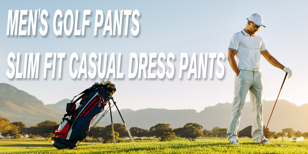 thumbnail video image 2 of Men's Golf Dress Pants 31" Lightweight Straight Fit Stretch Casual Pants Quick Dry Breathable with 5 Pockets Dark Khaki 42, 2 of 7