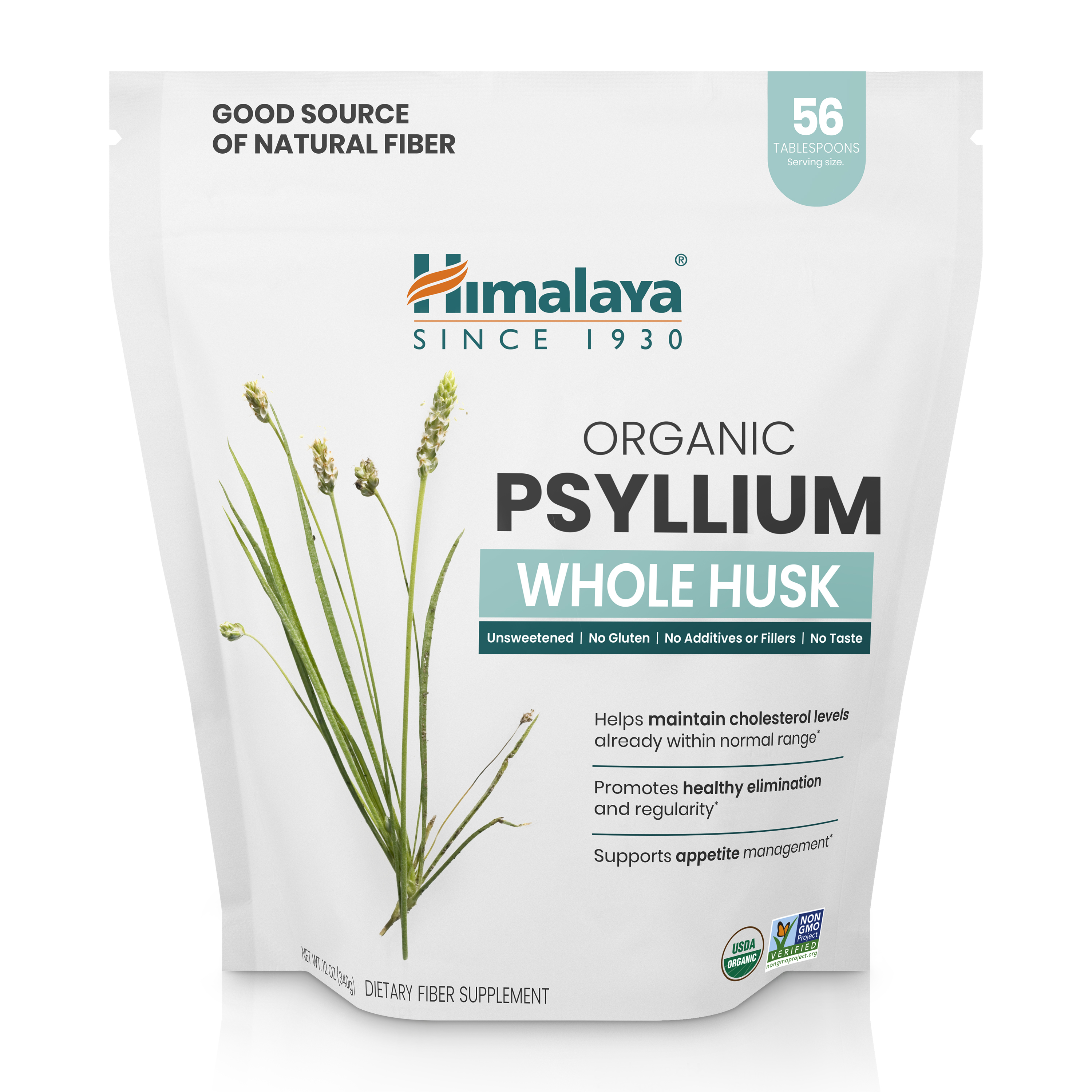 thumbnail video image 2 of Himalaya Organic Psyllium Whole Husk for Daily Fiber Support, Unflavored and Unsweetened, 12 Oz, 2 of 7