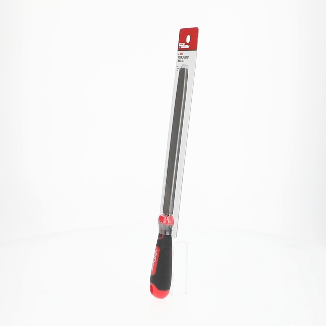 10" Flat Double Cut Bastard File With Ergonomic Handle - View #4
