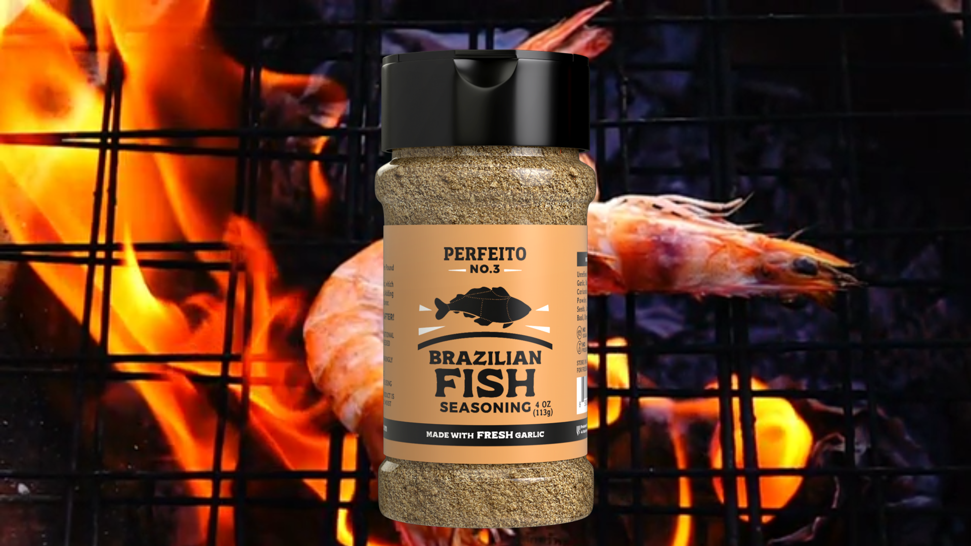 thumbnail video image 2 of Authentic Brazilian Garlic & Herb Seasoning for Seafood & Fish, Granules, 4 oz – Perfeito, 2 of 12