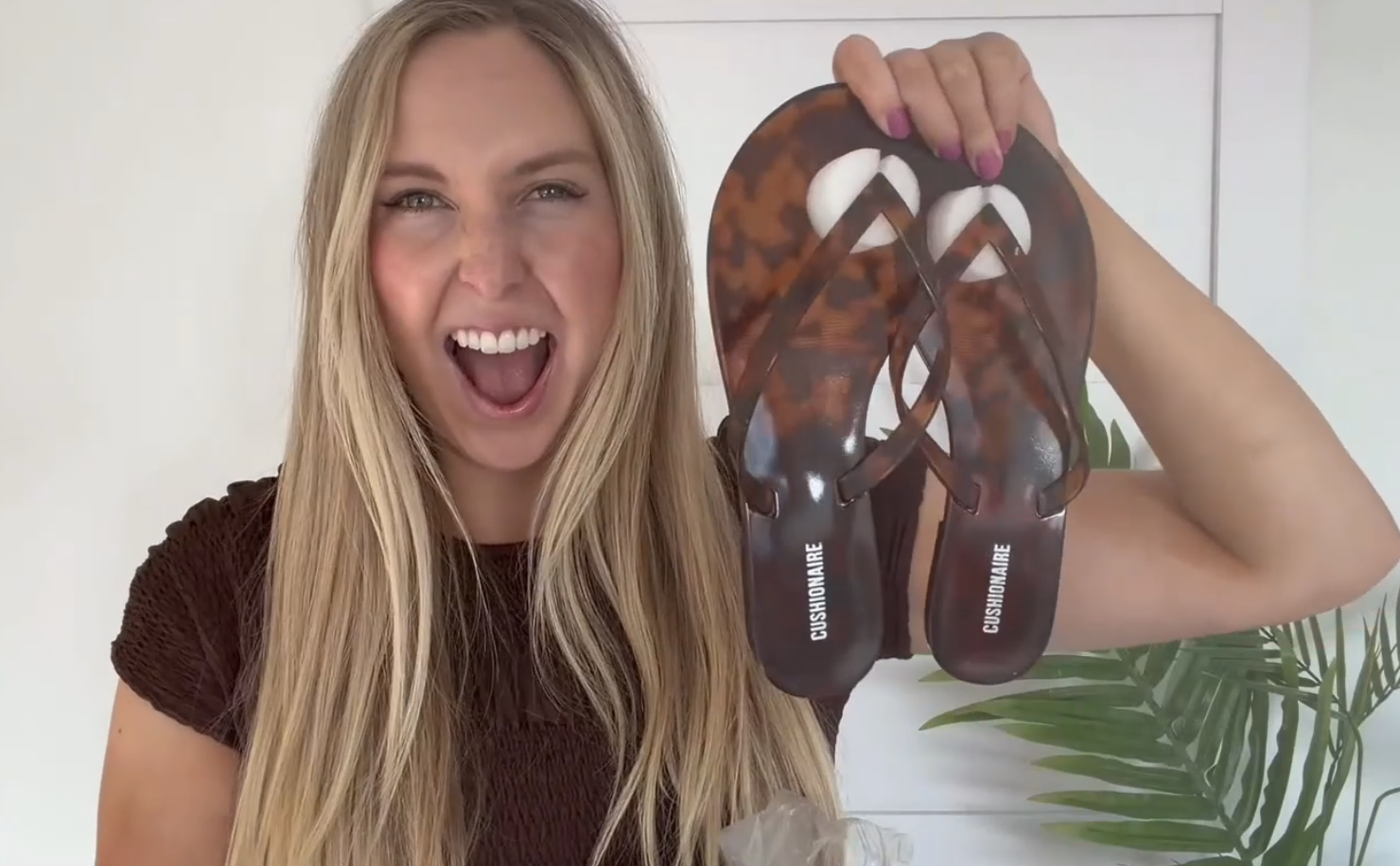 thumbnail video image 2 of Cushionaire Aqua Jelly Flip Flops for Women, 2 of 20