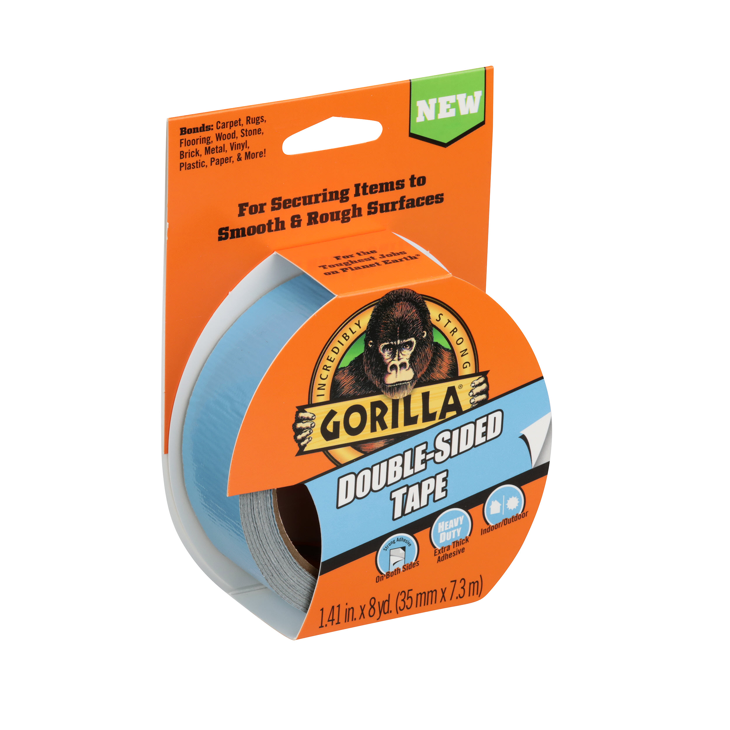 Gorilla Glue Double-Sided Tape, Gray Roll Assembled Product Weight 0.386 lb