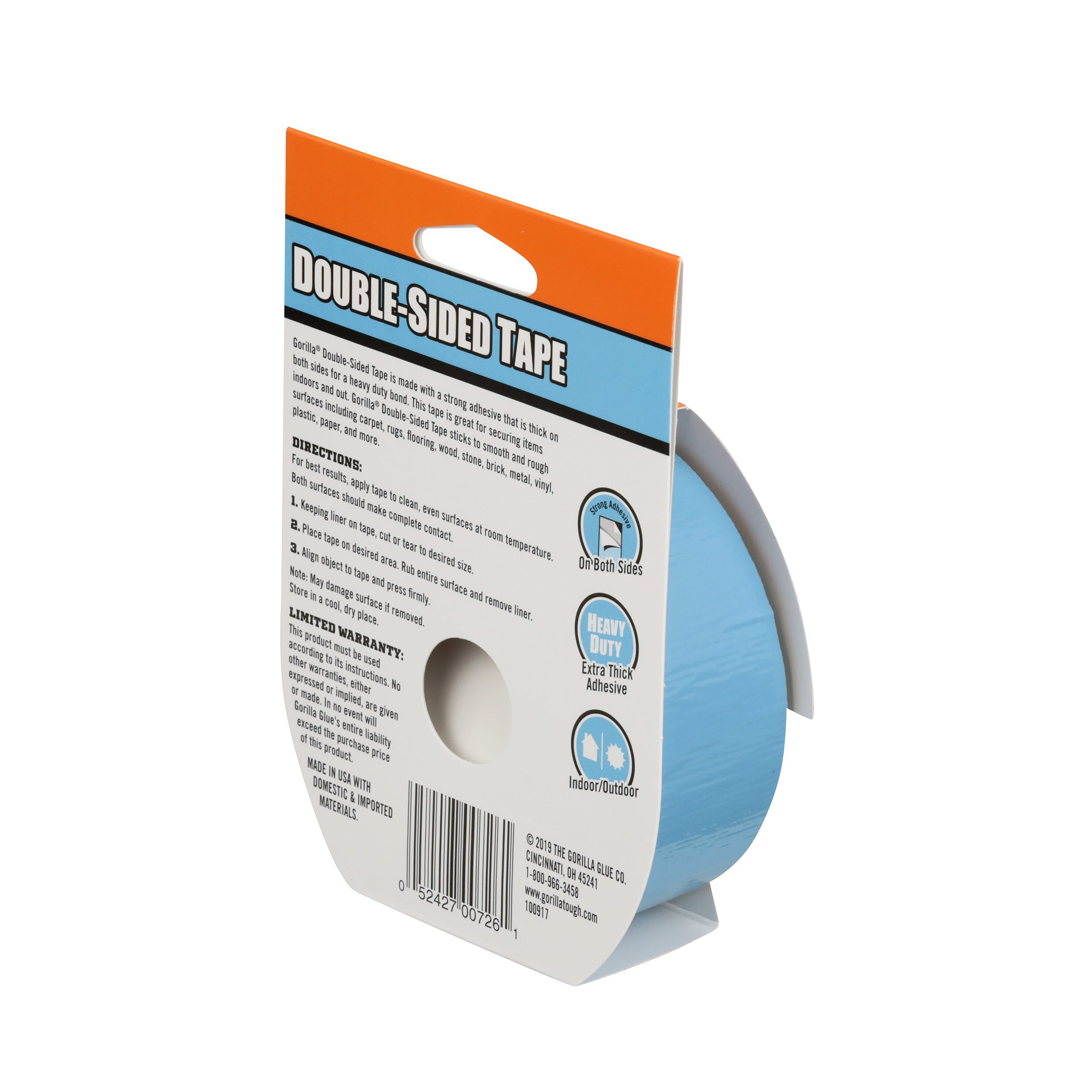 Gorilla Glue Double-Sided Tape, Gray Roll Assembled Product