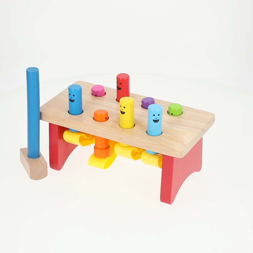 Melissa & Doug Deluxe Pounding Bench Wooden Toy With Mallet