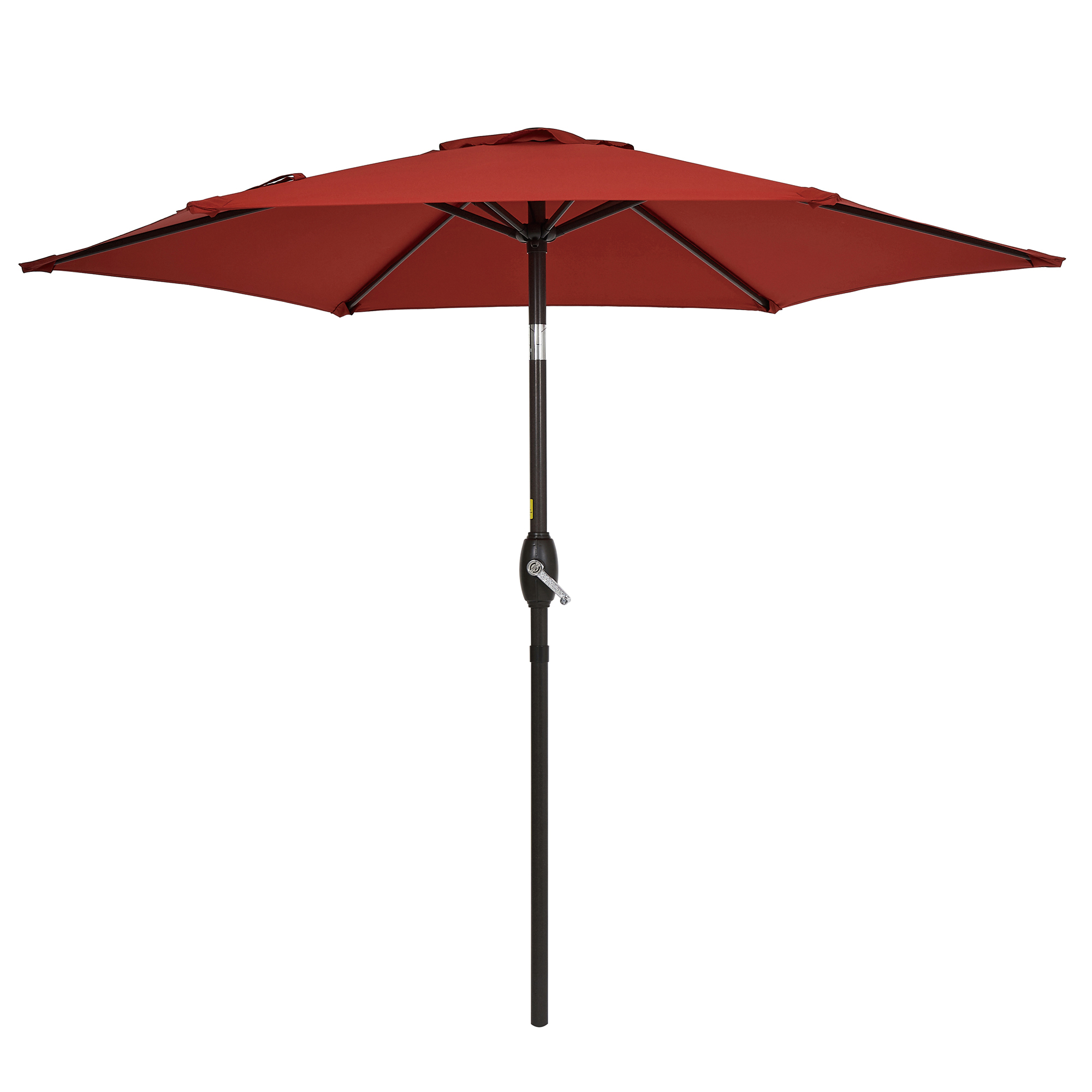 thumbnail video image 2 of ACEGOSES 7.5ft Patio Umbrella, Outside Table Umbrellas With Non-Fading Polyester canopy, Chili Red, 2 of 8