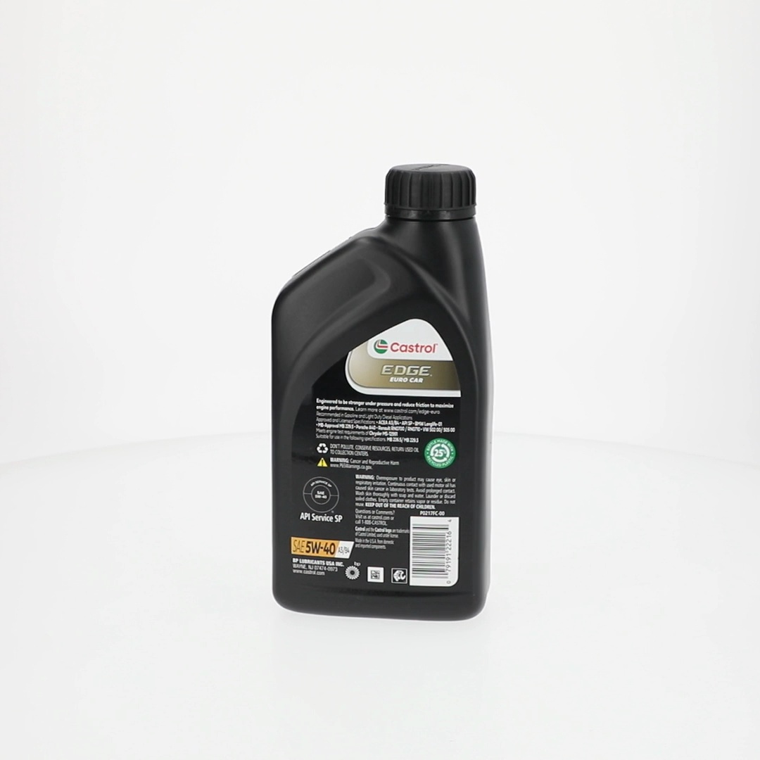 5 pack) Castrol EDGE Euro 5W-40 A3/B4 Advanced Full Synthetic