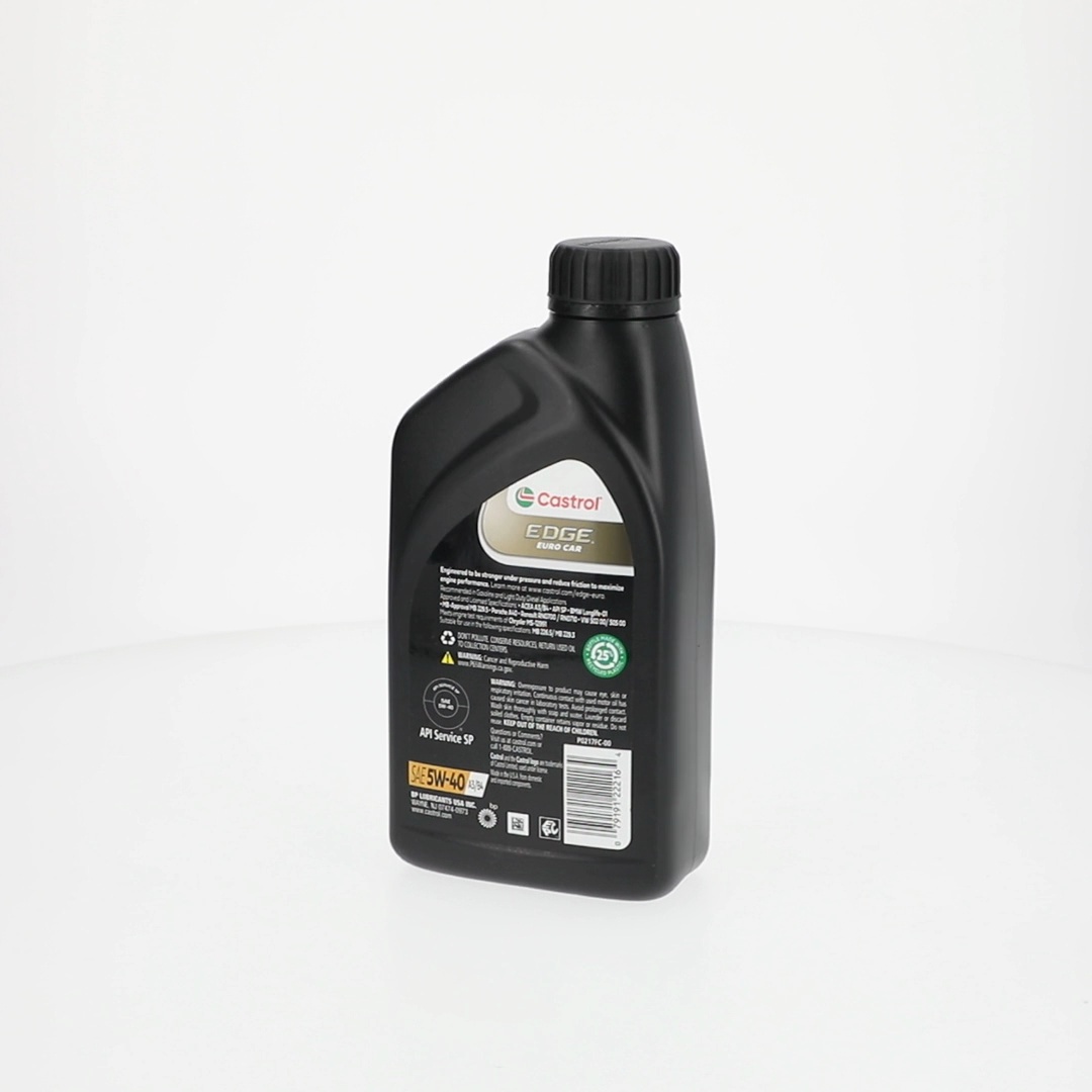Castrol EDGE Euro 5W-40 A3/B4 Advanced Full Synthetic Motor Oil, 1