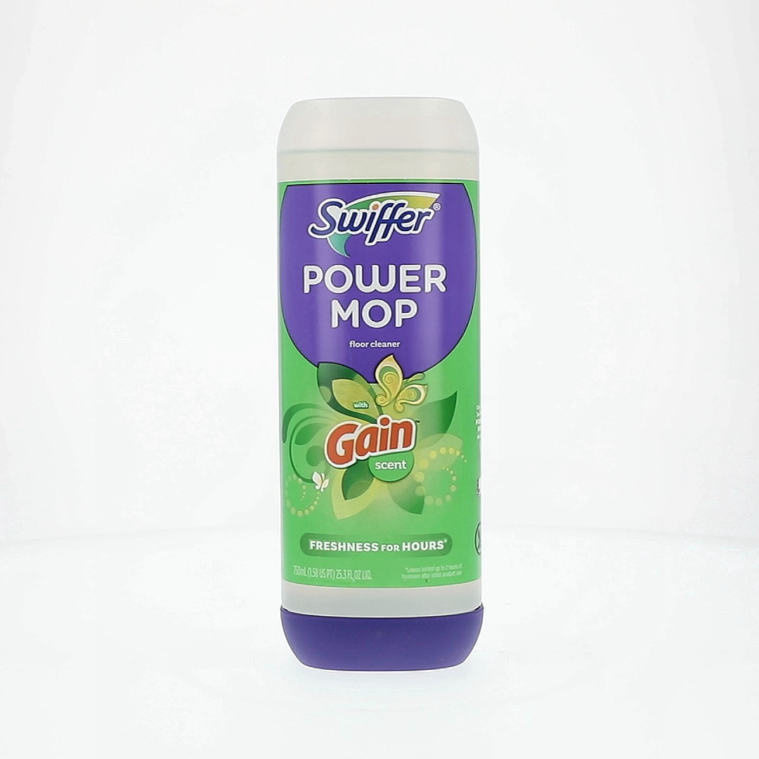 Swiffer Power Mop Floor Cleaner Solution with Gain Scent, 25.3 fl