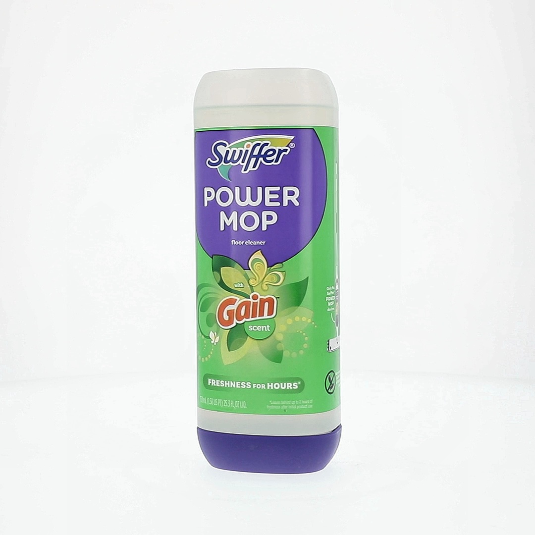 Swiffer Power Mop Floor Cleaner Solution with Gain Scent, 25.3 fl