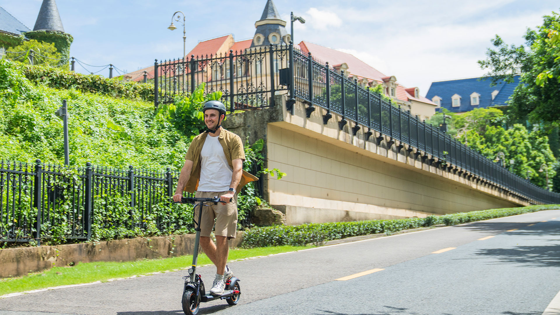 thumbnail video image 2 of iENYRID 800W Electric Scooter for Adults - 28mph High-Speed, 20-Mile Range Foldable Commuter Scooter w/12.5Ah Battery | 3 Speed Modes, 265lbs Capacity, Lightweight Design, 2 of 9