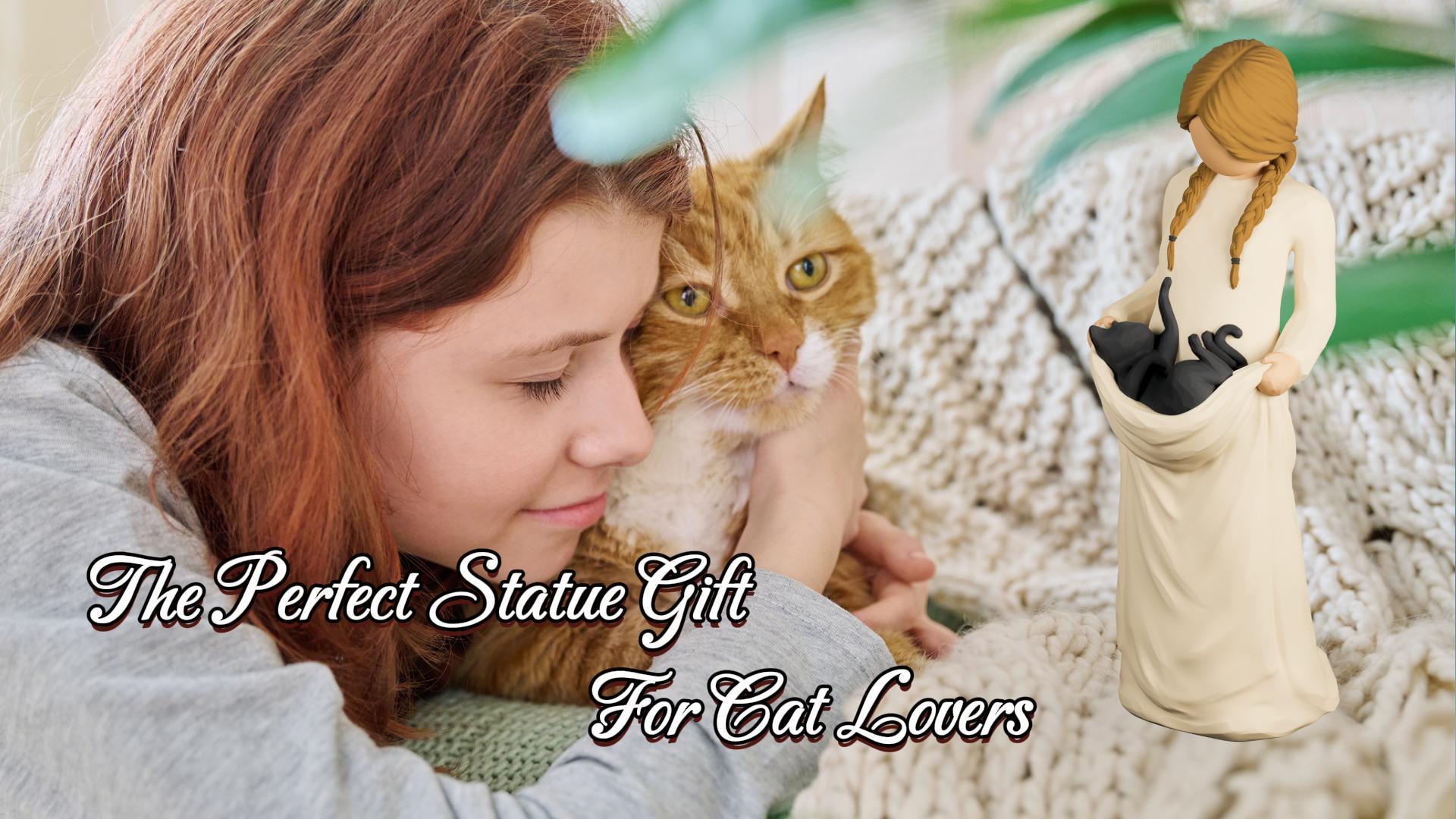 thumbnail video image 2 of thovorrnl Black Cat Figurine Statue, Sympathy Memorial Gifts for Cat Lovers Loss of Pet Home Decor, Hand-Painted Remembrance Keepsake, 2 of 8