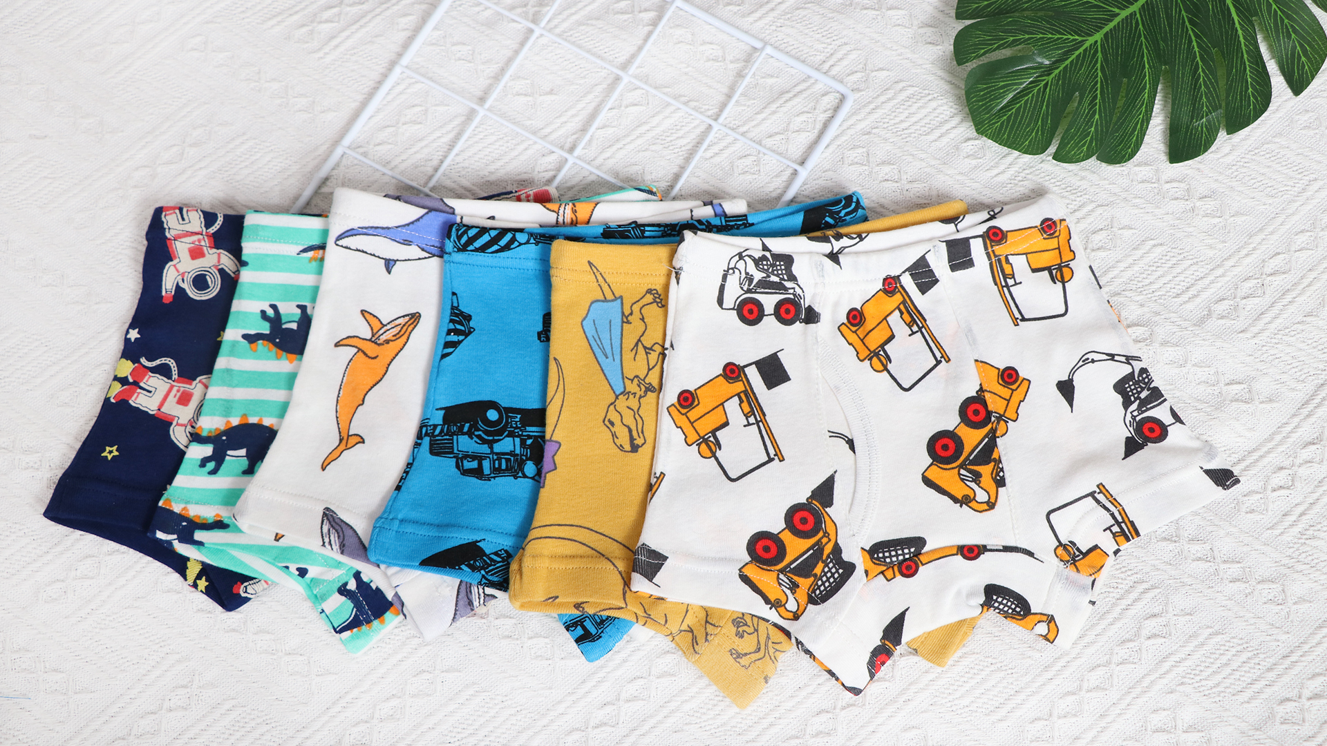 thumbnail video image 2 of FamilyBlisst Little Boys Cotton Boxer Brief Printed Underwear 6-Pack Size 8, 2 of 8